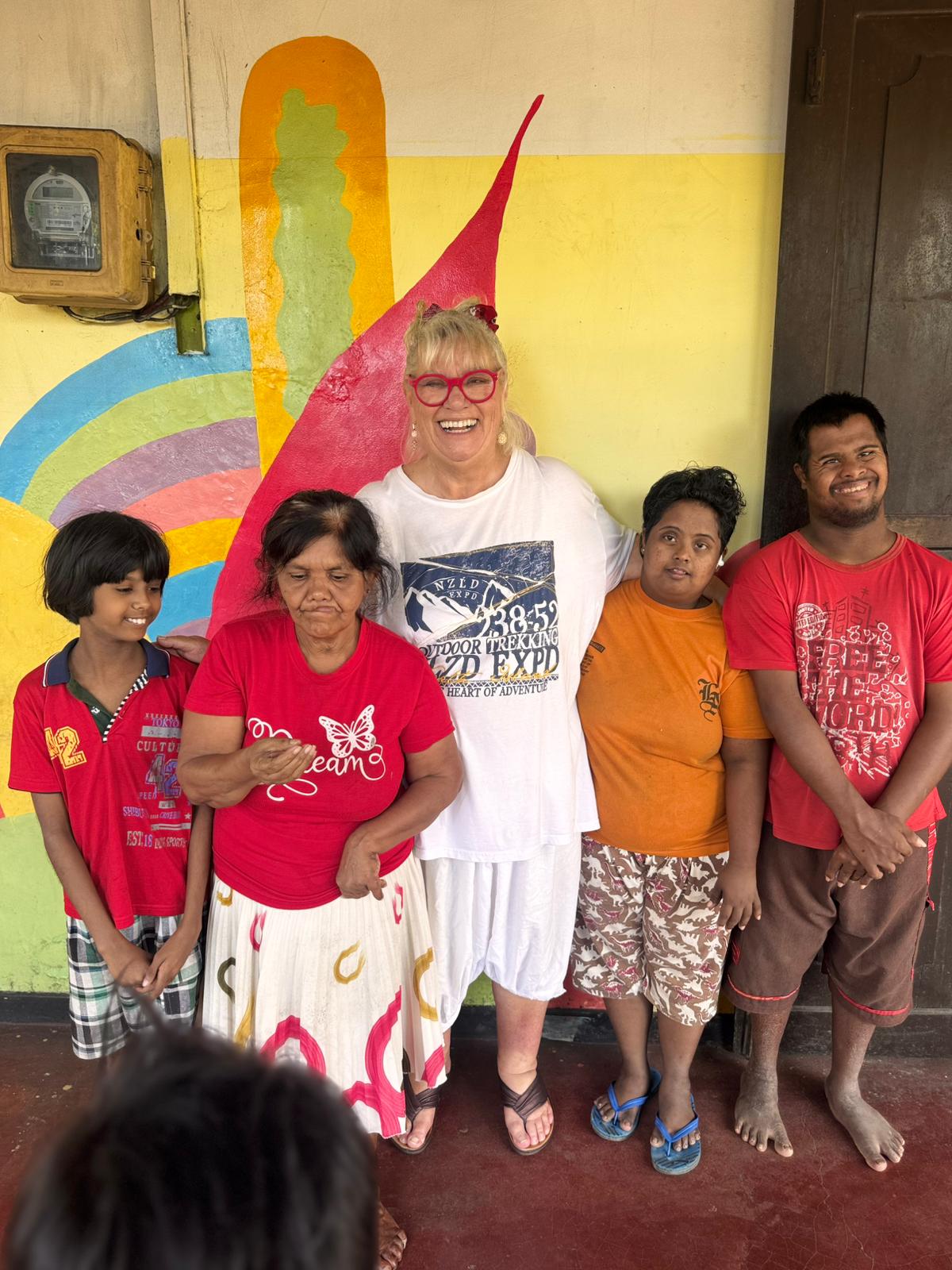 Volunteers at Sambodhi Home with Special needs children