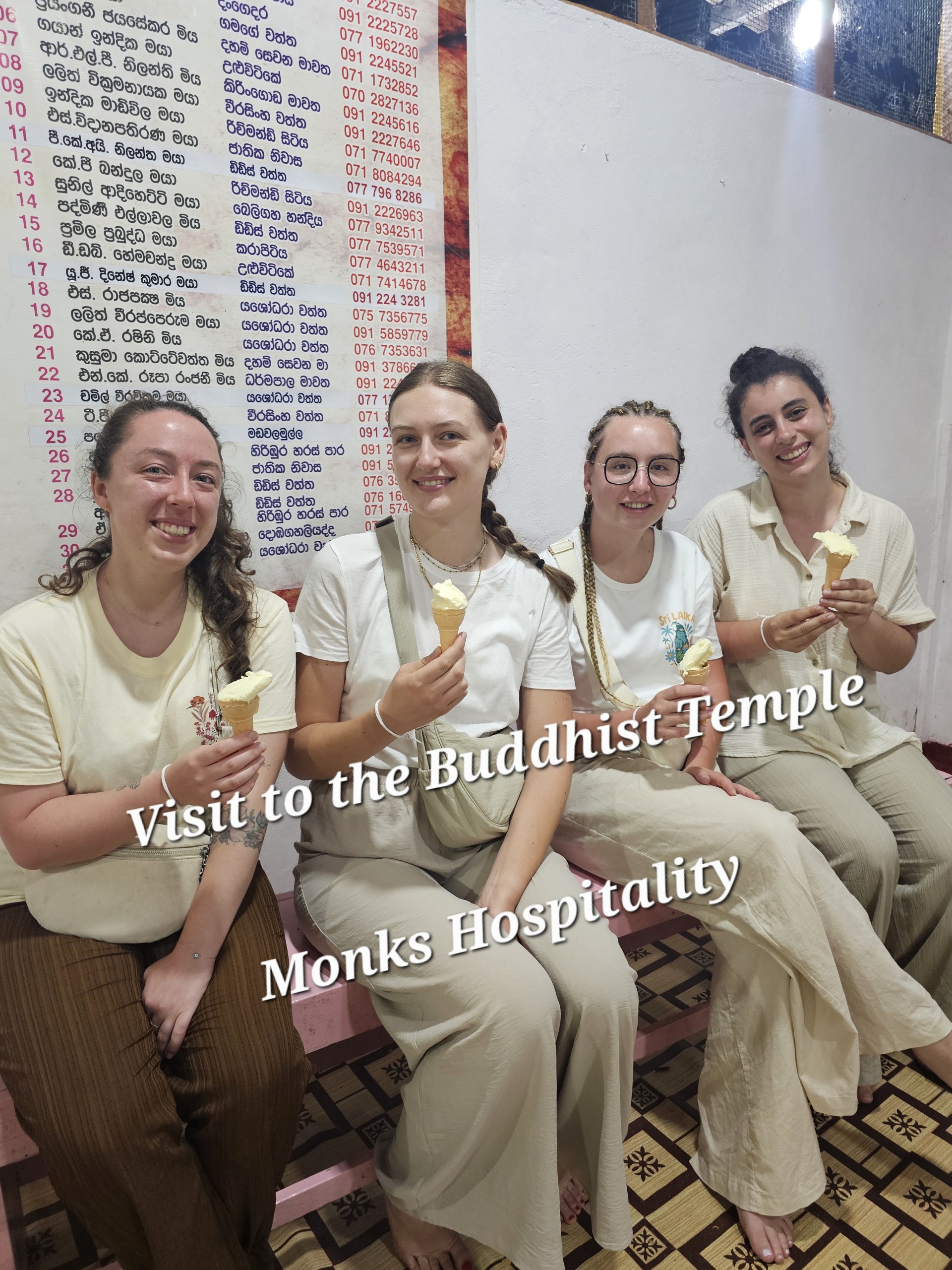 Monk's hospitality at the temple